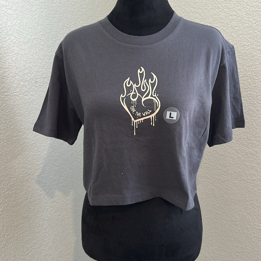 Vans Charcoal Graphic Crop Top - Picture 3 of 6